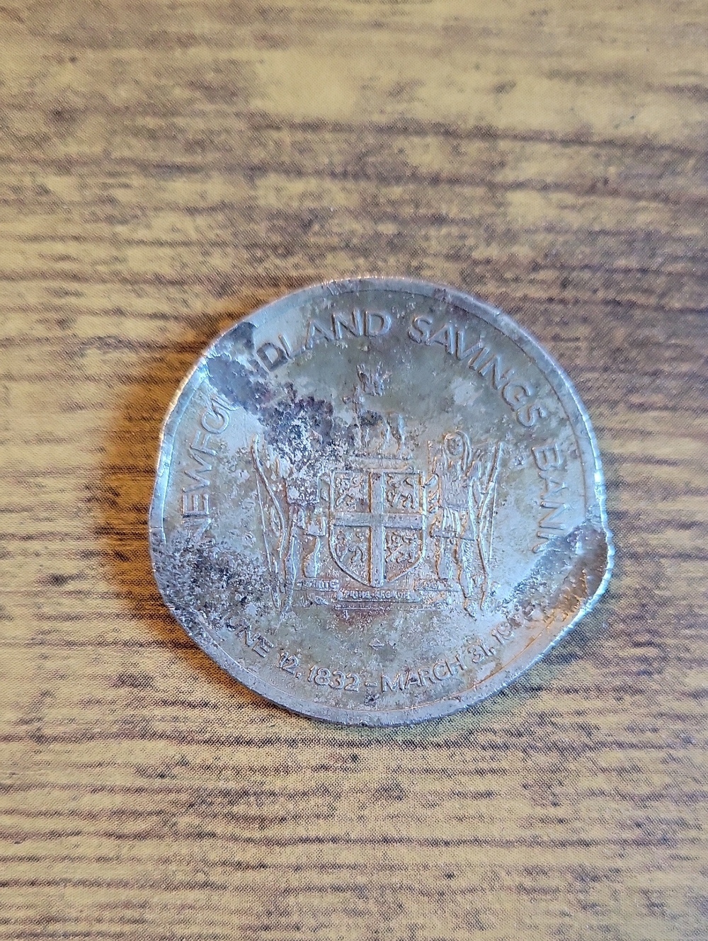 Vintage Bank Of Montreal Commemorative Coin - Silver Tones